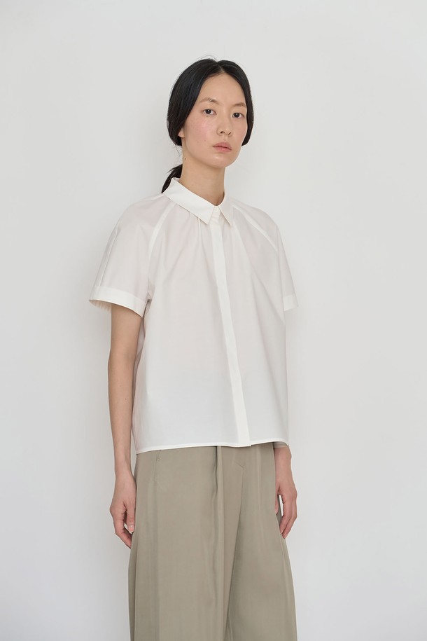 manuelle et guillaume - 셔츠 - Summer breeze cotton shirt white