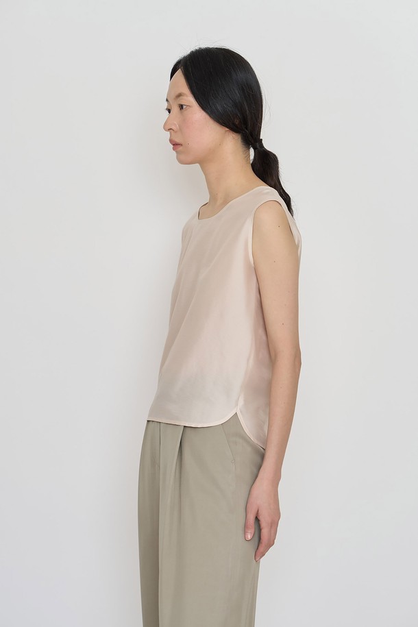 manuelle et guillaume - 민소매티셔츠 - Light mood top beige