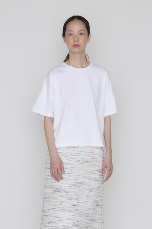 [재입고] Embroidery line cotton top white