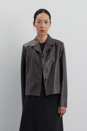 Bordeaux signature leather jacket