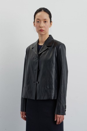 Noir signature leather jacket
