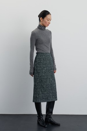 Moss tweed winter skirt
