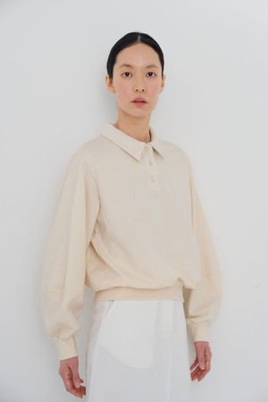 Soft mood sweat top cream beige