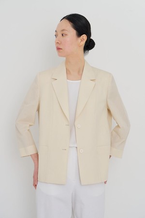 Soft cream half-lined jacket