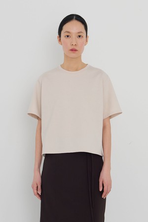 Solid half top beige