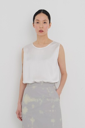 Satin mood top white