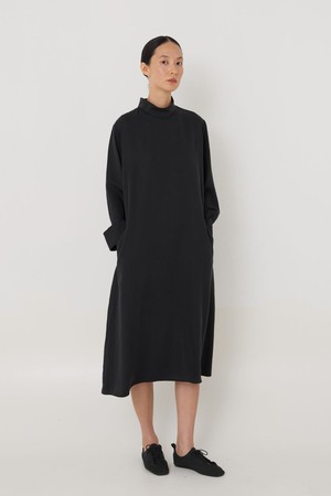 Modern classic lyocell dress black