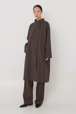 Paneled raglan coat taupe brown