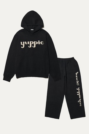 남성 yuppie 니트 후드 팬츠 SET