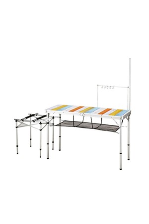 코베아 2웨이 키친 테이블2 L 높이조절 접이식 캠핑테이블