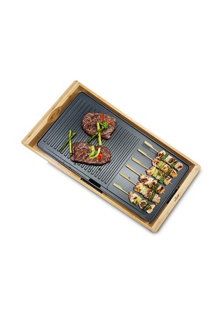 코베아 뱀부 전기그릴 캠핑 BBQ 고기 불판 후라이팬 다용도 삼겹살 가정용