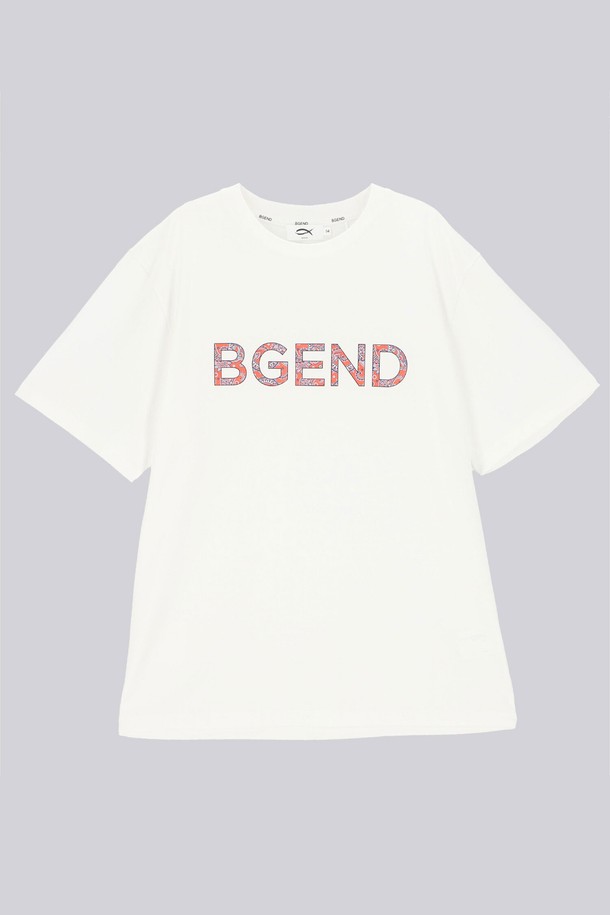 BGEND - 반팔티셔츠 - [남녀 공용] 페이즐리 프린트 티셔츠_화이트