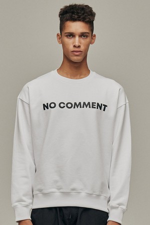 노코멘트 스웨트 티셔츠_화이트