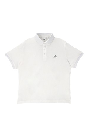 로고 프린트 PK티셔츠 화이트