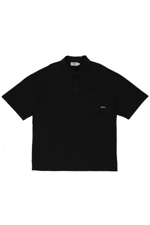 멀티포켓 카라 티셔츠 블랙