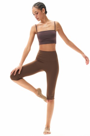 Core Capri Leggings | 4colors_BROWN-a