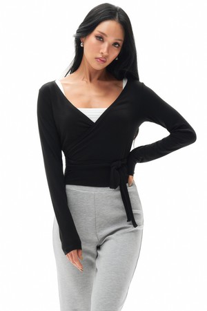 Cloud Wrap Cardigan | 2colors_BLACK-a