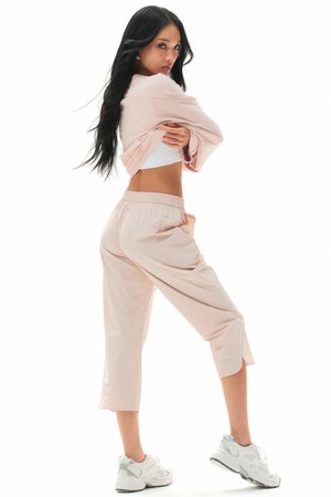 Crop Slit Pants | 2colors_WINE-a