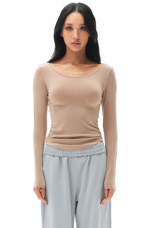 Tencel Long Sleeve | 3colors_BEIGE-a