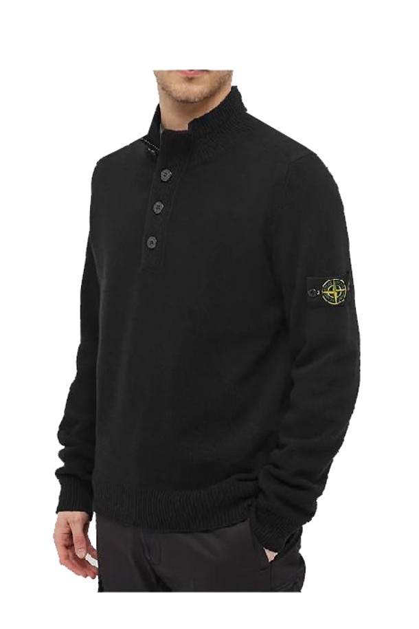 STONE ISLAND - 스웨터 - 스톤아일랜드 반집업 니트/8115540A3 A0029