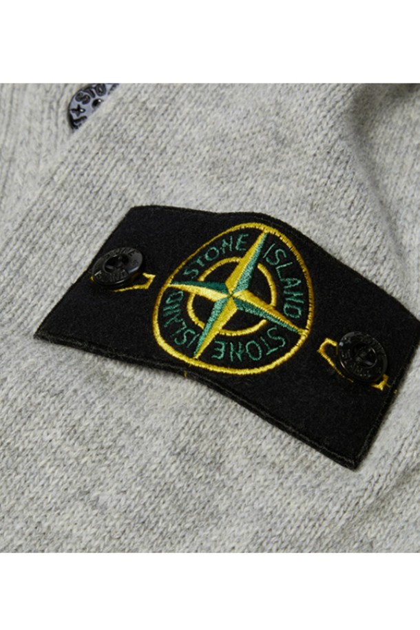 STONE ISLAND - 스웨터 - 스톤아일랜드 반집업 니트/8115540A3 V0M64