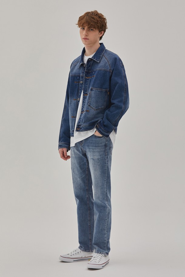 CORK - 블루종/점퍼 - DENIM RAGLAN SLEEVE JACKET INDIGO