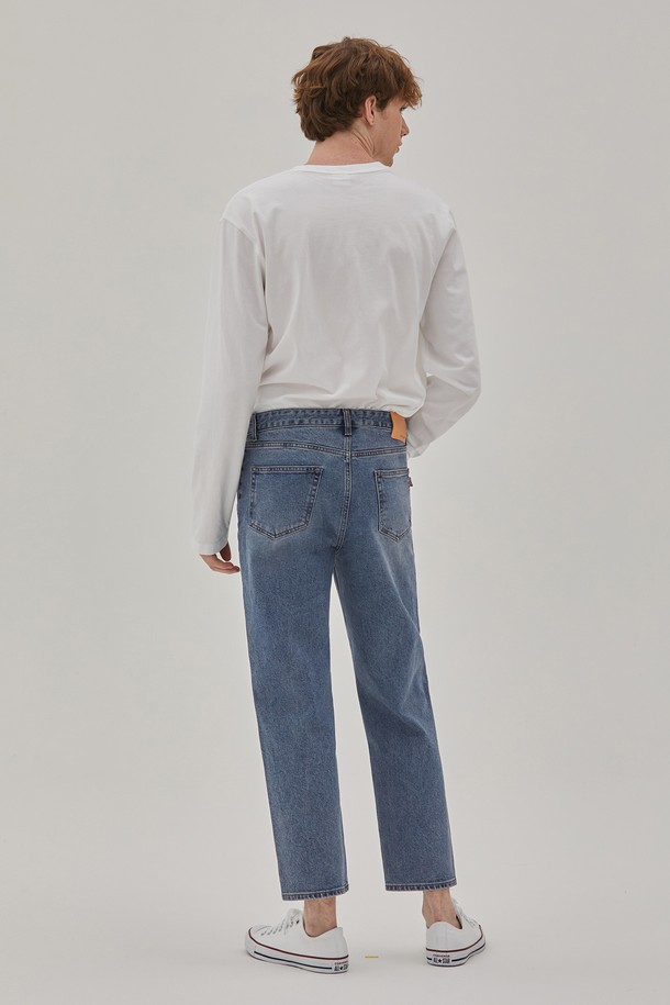 CORK - 데님 - DENIM BASIC CROPPED PANTS MEDIUM BLUE