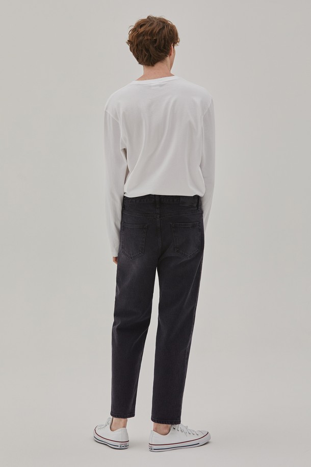 CORK - 데님 - DENIM BASIC CROPPED PANTS BLACK