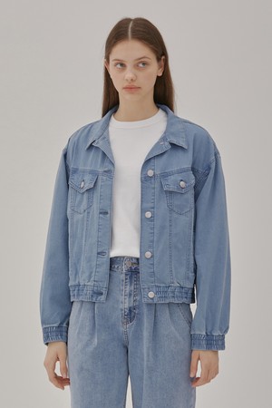 SOFT DENIM E_BAND JACKET BLUE