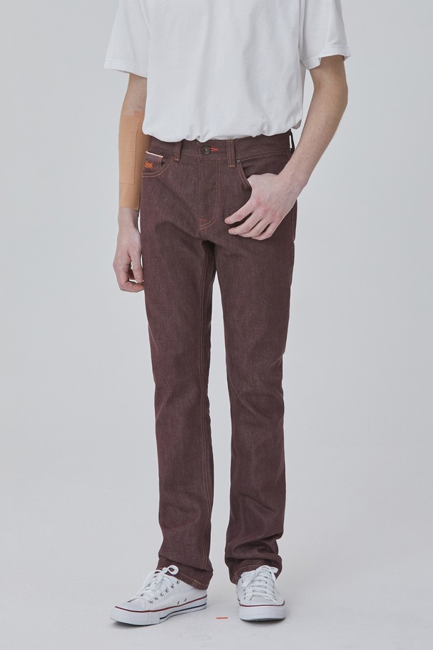 CORK - 데님 - DENIM COLORED SELVEDGE PANTS WINE