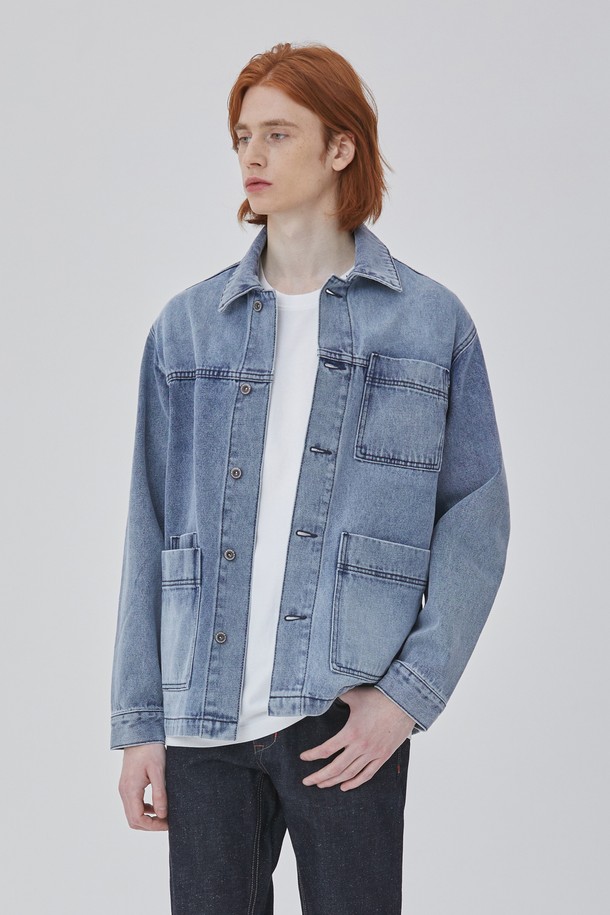 CORK - 수트/블레이저자켓 - DENIM SQUARE WORK JACKET INDIGO