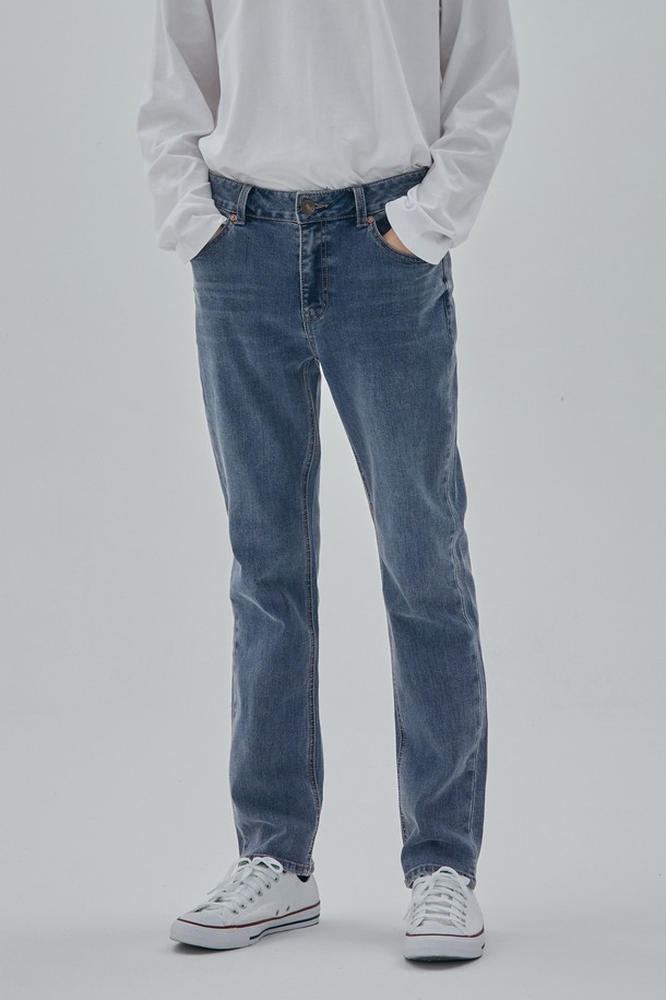 CORK - 데님 - DENIM SLIM STRAIGHT PANTS INDIGO