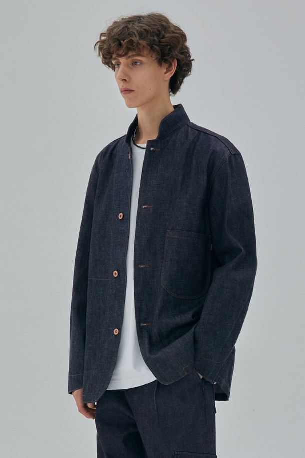 CORK - 수트/블레이저자켓 - DENIM STAND CALLAR TAILORED JACKET INDIGO