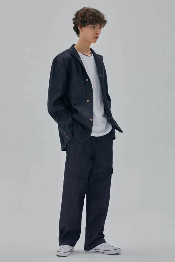 CORK - 수트/블레이저자켓 - DENIM STAND CALLAR TAILORED JACKET INDIGO