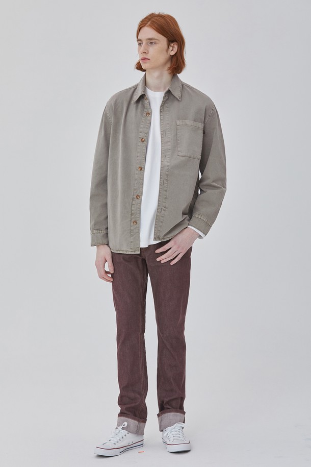 CORK - 데님 - DENIM COLORED SELVEDGE PANTS WINE