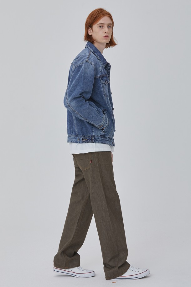 CORK - 블루종/점퍼 - DENIM DESTROYED OVER FIT TRUCKER JACKET INDIGO