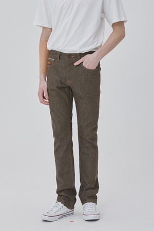 DENIM COLORED SELVEDGE PANTS KHAKI