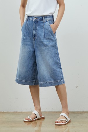 DENIM RELAX BERMUDA PANTS BLUE