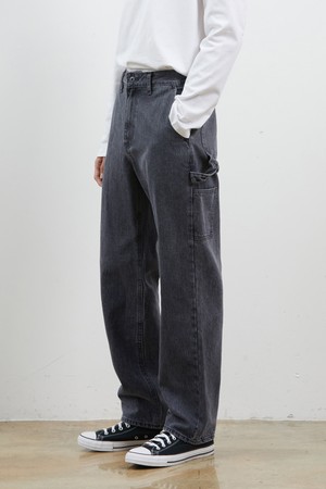 DENIM CARPENTER PANTS GREY