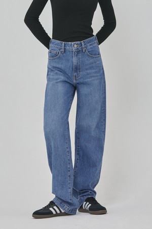 DENIM BASIC SEMI WIDE PANTS INDIGO