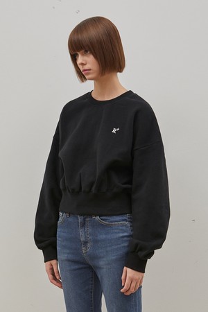 STEADY CROP SWEATSHIRT BLACK