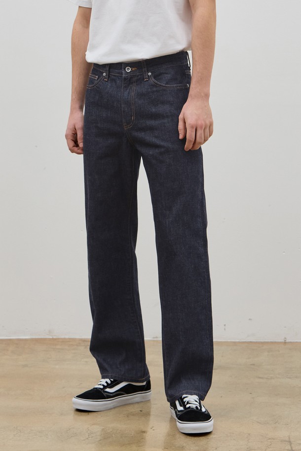 CORK  - 데님 - DENIM STRAIGHT COMFORT RAW PANTS INDIGO C5