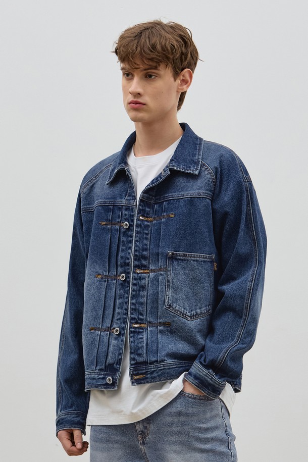 CORK  - 블루종/점퍼 - DENIM RAGLAN SLEEVE JACKET INDIGO C5