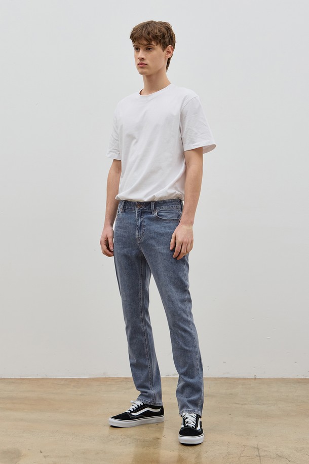 CORK  - 데님 - DENIM SLIM STRAIGHT PANTS INDIGO C5