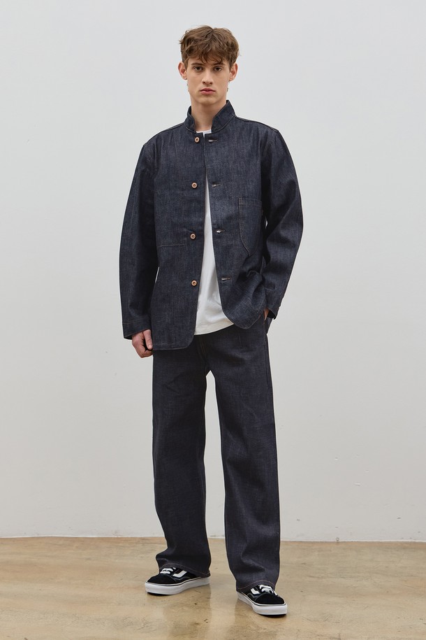 CORK  - 수트/블레이저자켓 - DENIM STAND CALLAR TAILORED JACKET INDIGO C5