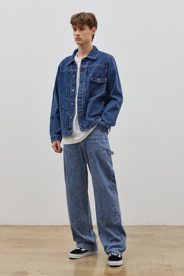 CORK  - 블루종/점퍼 - DENIM TRUCKER TWO TUCK JACKET INDIGO C5