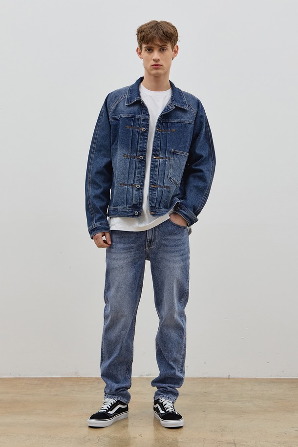 CORK  - 블루종/점퍼 - DENIM RAGLAN SLEEVE JACKET INDIGO C5