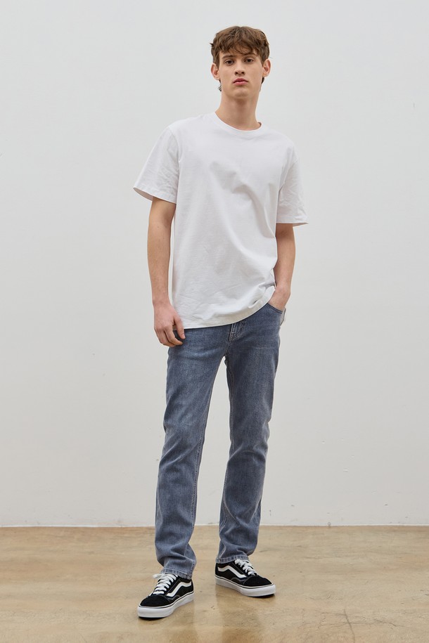 CORK  - 데님 - DENIM SLIM STRAIGHT PANTS INDIGO C5