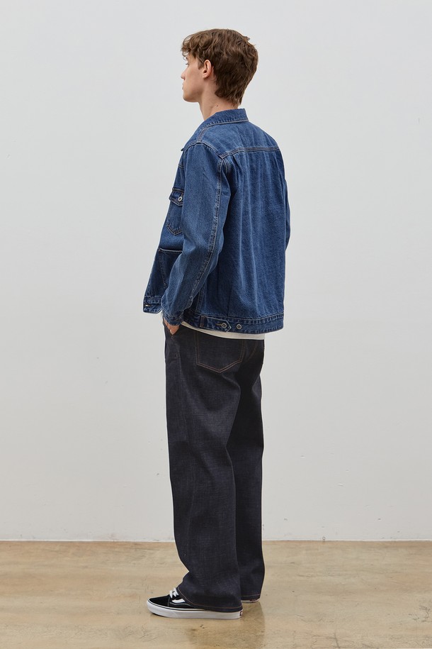 CORK  - 블루종/점퍼 - DENIM TRUCKER TWO TUCK JACKET INDIGO C5