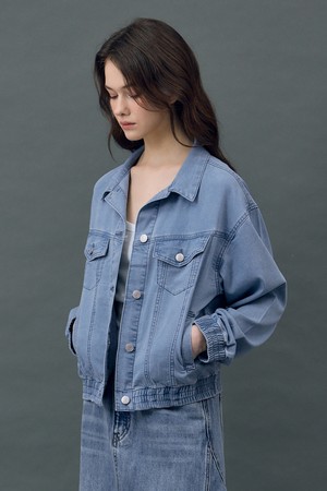 DENIM SOFT E_BAND JACKET BLUE R5
